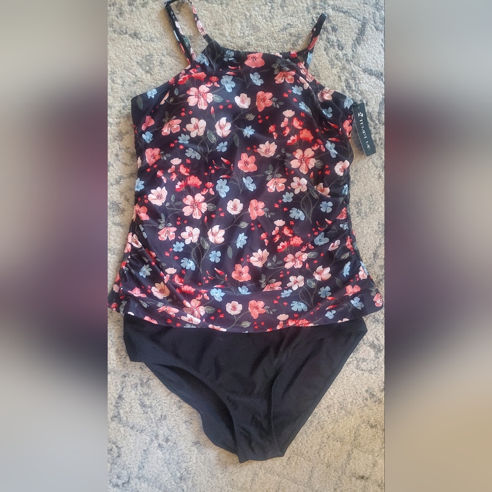 Younique Floral Print Tankini Swimsuit XL
